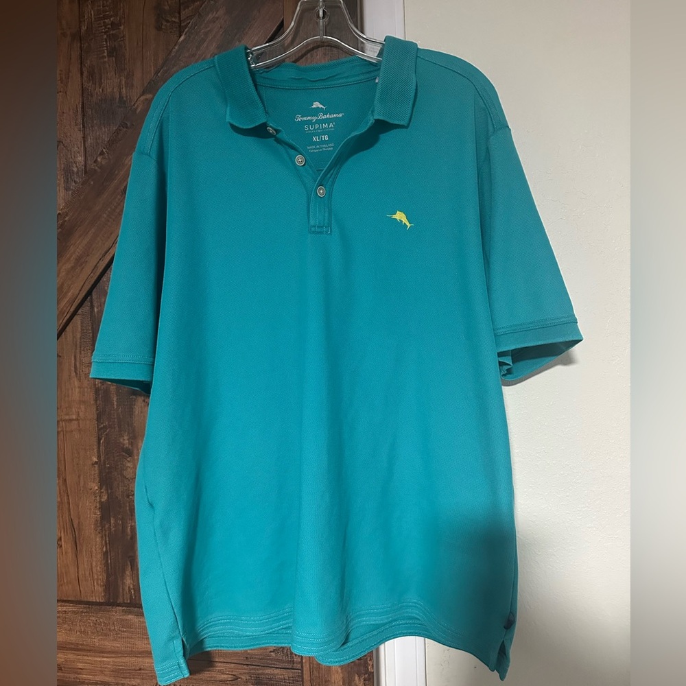 Tommy Bahama Aqua Polo Shirt for Men. XL